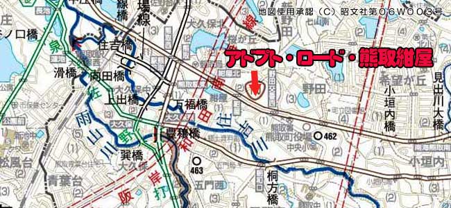 トヨタカローラ南海（株）熊取店の位置図