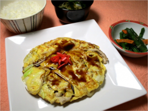 お好み焼き風オープンオムレツの画像