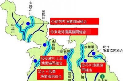 画像です。アユ釣り場