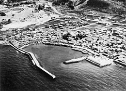 昭和38年の深日漁港の航空写真