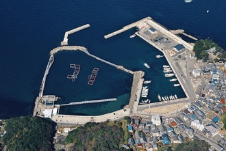 平成21年の小島漁港の航空写真
