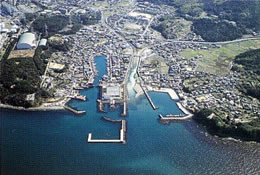 平成14年の深日港谷川地区の航空写真
