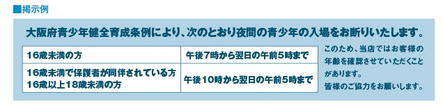 立入制限の掲示例