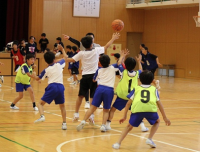 バスケットボール教室のようす