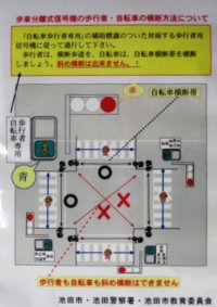 道路の横断についての注意喚起のポスター