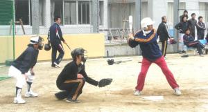 野球同好会との親善試合