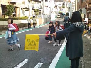 登下校安全見守りの様子