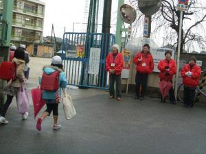 登校時の安全指導