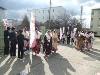 第五回の挨拶運動のようす