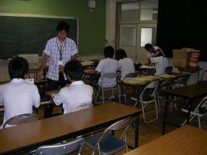 夏休みの補充学習の様子