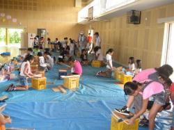 木工の作品作りの様子