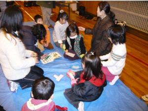 地域住民と小中学生とのふれあい