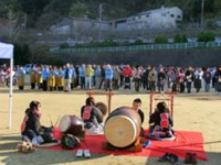太鼓演奏のようす