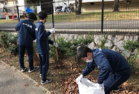葛城中学校区クリーン作戦の様子1