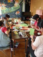 塗り絵用紙製作の様子