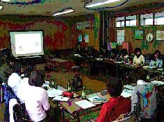 学力向上についての懇談会の様子