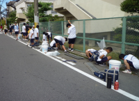 清掃活動のようす