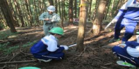 山滝中学校（平成28年度）学校林実習1