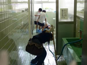 親子で清掃