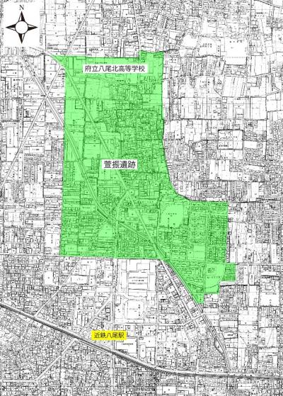 【図】萱振遺跡（かやふりいせき）位置図