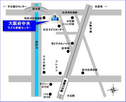 中央子ども家庭センター地図