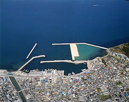 画像です。現在の深日漁港