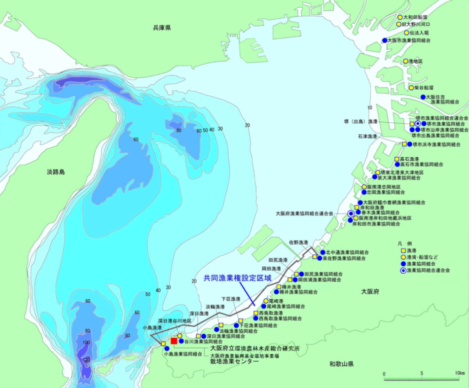 画像です。大阪湾概要図