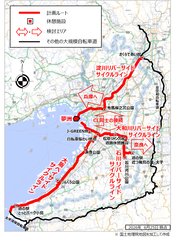 サイクルライン位置図