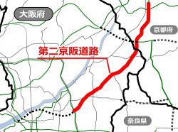 第二京阪道路位置図