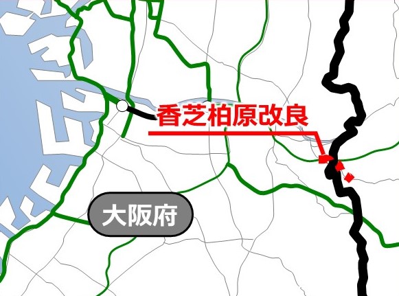 香芝柏原改良位置図