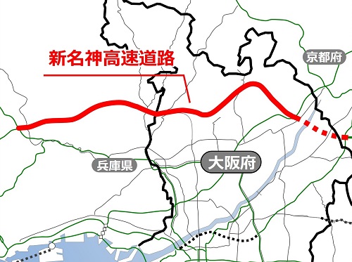 新名神高速道路位置図