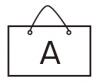 Aと書いているプラカード。