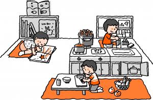 コーナー遊びのイラスト