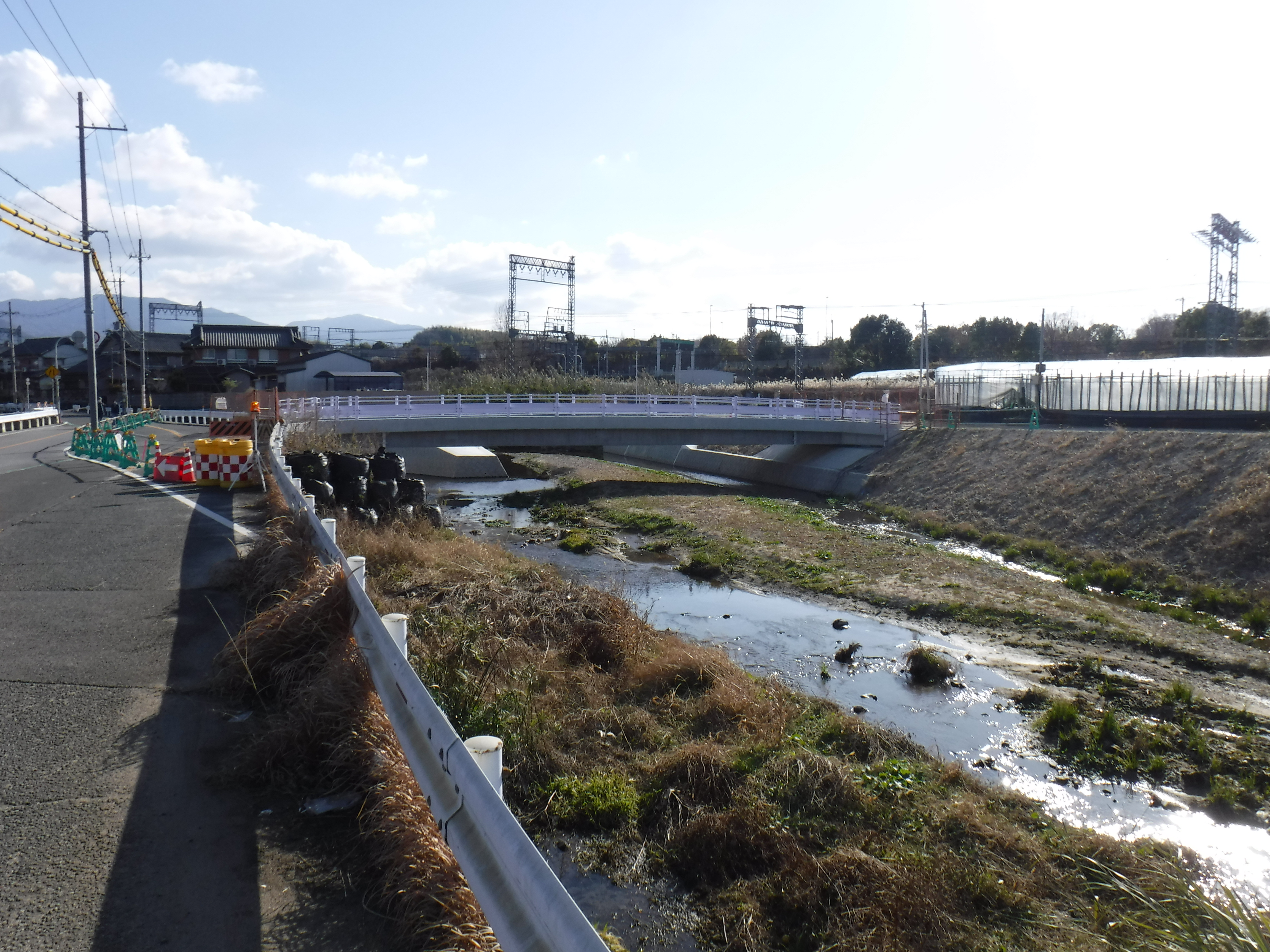 飛鳥川改修工事工事実施状況写真(北口橋)