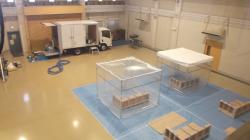 資材（硬化ウレタン等）、道具、工具、車両は主催者が搬入して実施しています。の写真左から