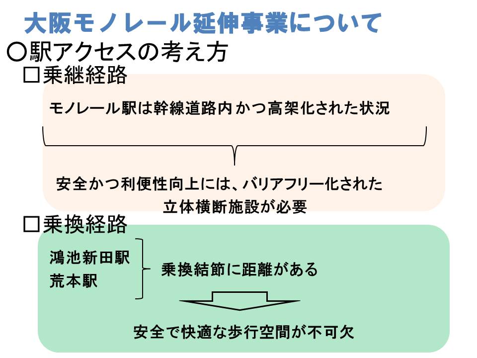 駅へのアクセスの考え方について