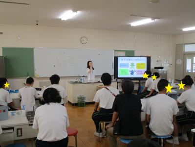 食中毒予防の講義の様子