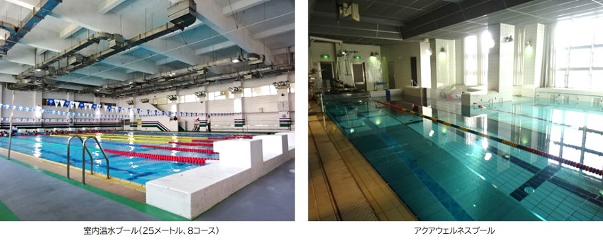 室内温水プールの写真
