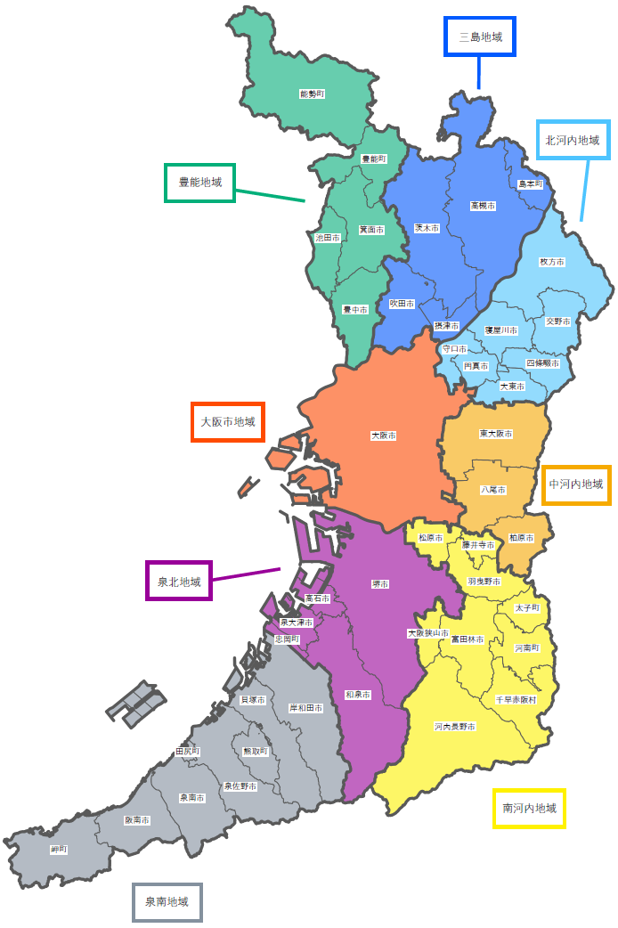 大阪府地図