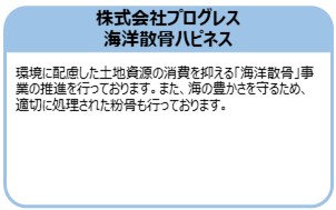 株式会社プログレス　 海洋散骨ハピネス