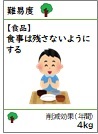 食事は残さないようにする