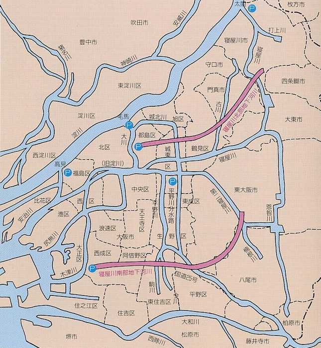 現在の大阪平野