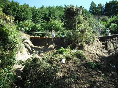 千早赤阪村急傾斜地被害状況写真
