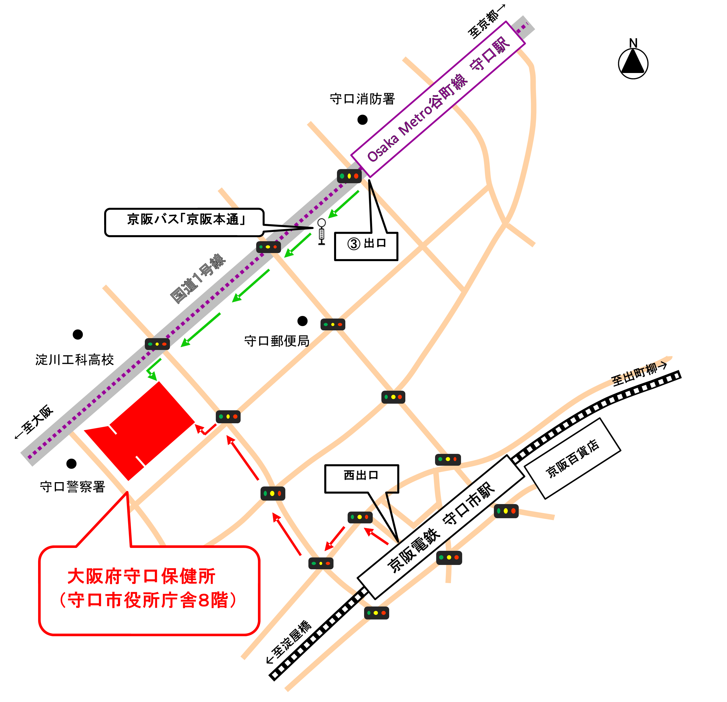 大阪府守口保健所　見取り図