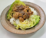 キャベツたっぷり豚丼