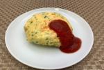 豆苗とトマトのチーズオムレツ