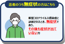 無症状者の方に向けたご案内バナーです