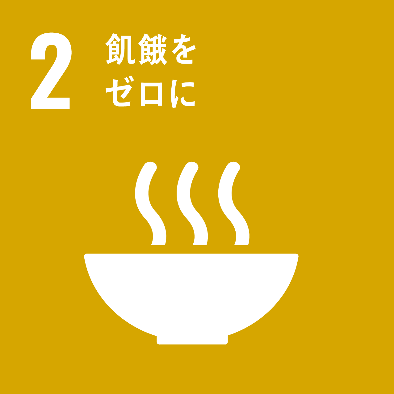 SDGsのロゴ飢餓をゼロに
