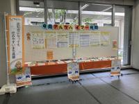 高槻市でアルツハイマーデー啓発の展示を行っている写真