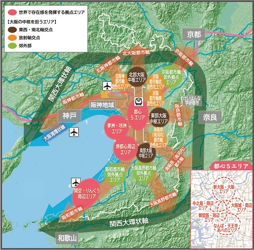 大阪府域の拠点エリアマップ